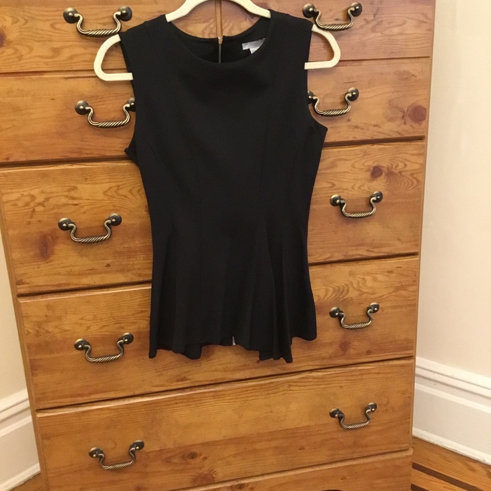 H & M ASYMMETRICAL PEPLUM TOP